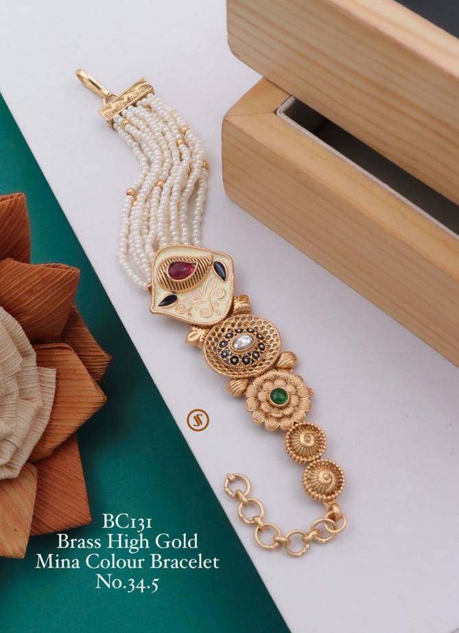 Accessories Brass High Gold Mina Colour Bracelets 2 Catalog

